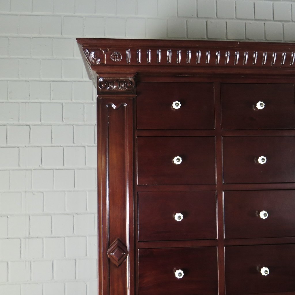 Apothekerschrank Ladenschrank Anna Mahagoni 2,50 m