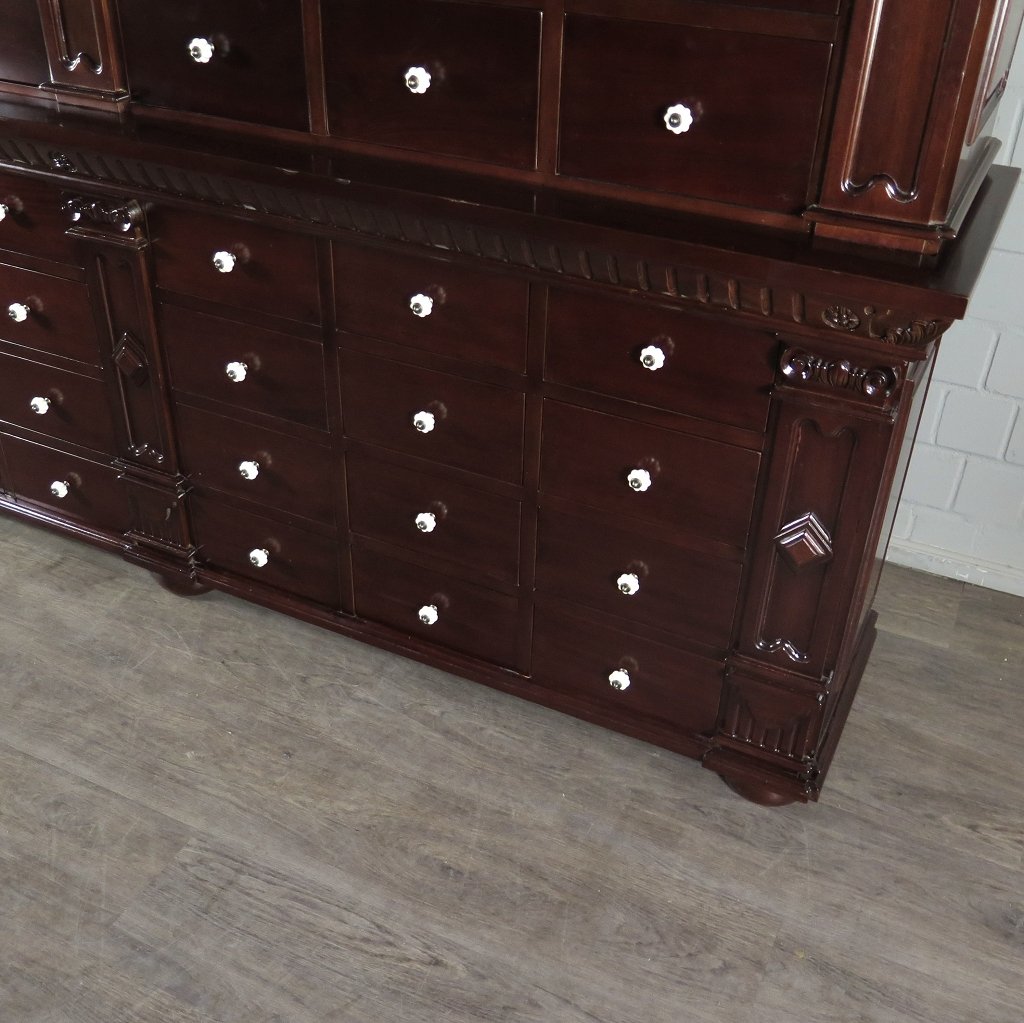 Apothekerschrank Ladenschrank Anna Mahagoni 2,50 m