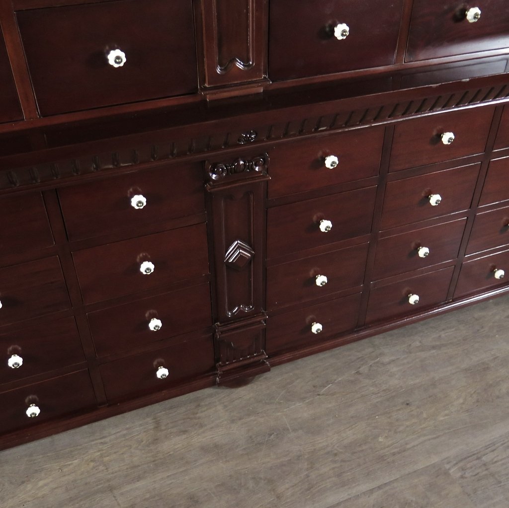 Apothekerschrank Ladenschrank Anna Mahagoni 2,50 m