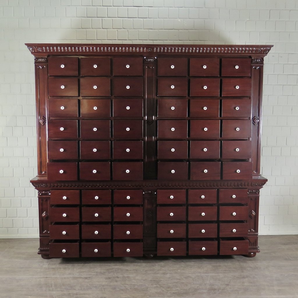 Apothekerschrank Ladenschrank Anna Mahagoni 2,50 m