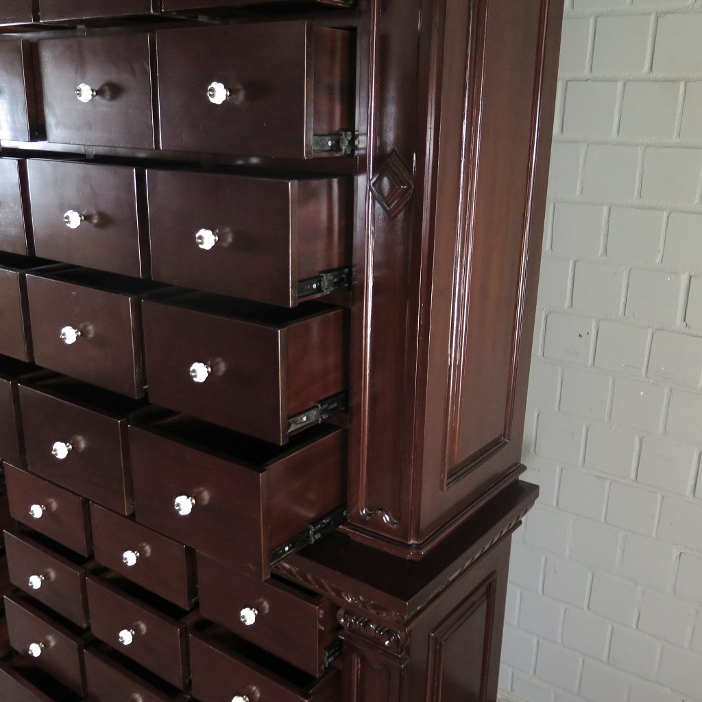 Apothekerschrank Ladenschrank Anna Mahagoni 2,50 m