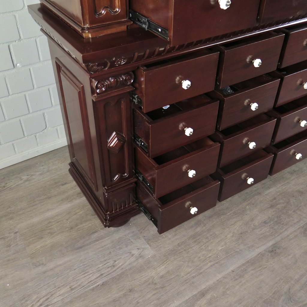 Apothekerschrank Ladenschrank Anna Mahagoni 2,50 m