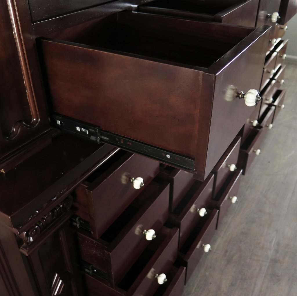 Apothekerschrank Ladenschrank Anna Mahagoni 2,50 m