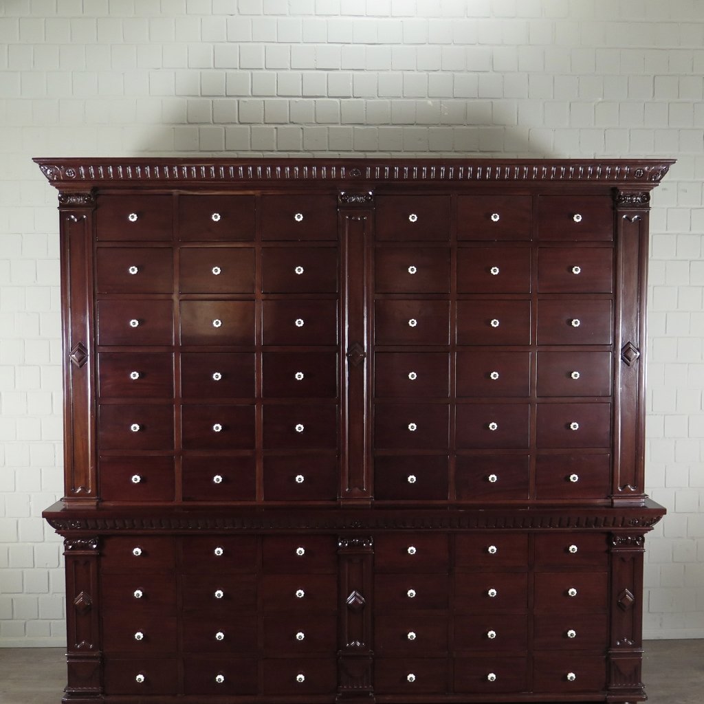 Apothekerschrank Ladenschrank Anna Mahagoni 2,50 m