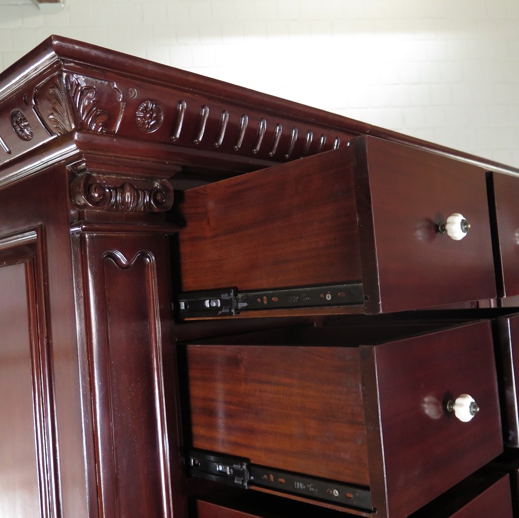 Apothekerschrank Ladenschrank Anna Mahagoni 2,50 m