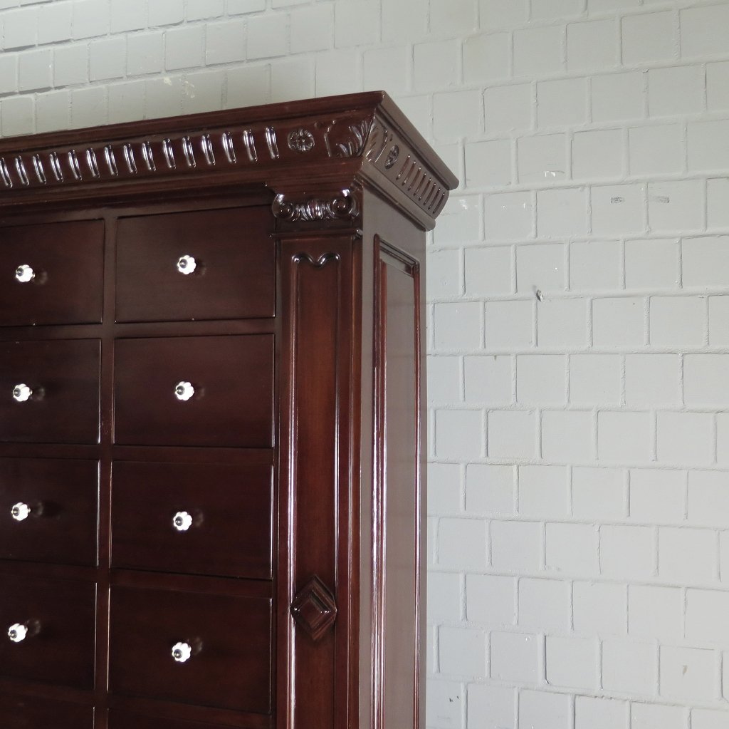 Apothekerschrank Ladenschrank Anna Mahagoni 2,50 m