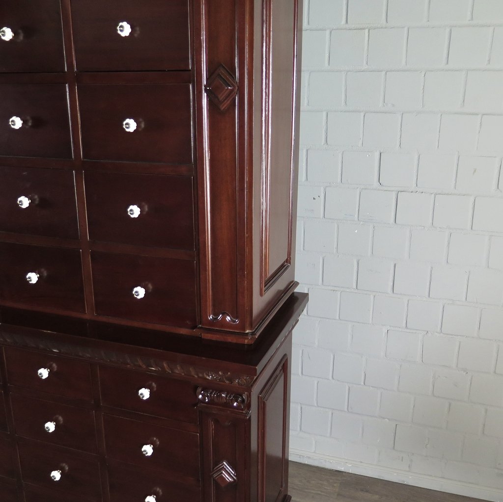 Apothekerschrank Ladenschrank Anna Mahagoni 2,50 m