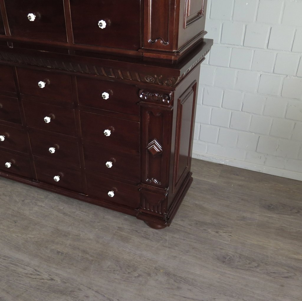 Apothekerschrank Ladenschrank Anna Mahagoni 2,50 m