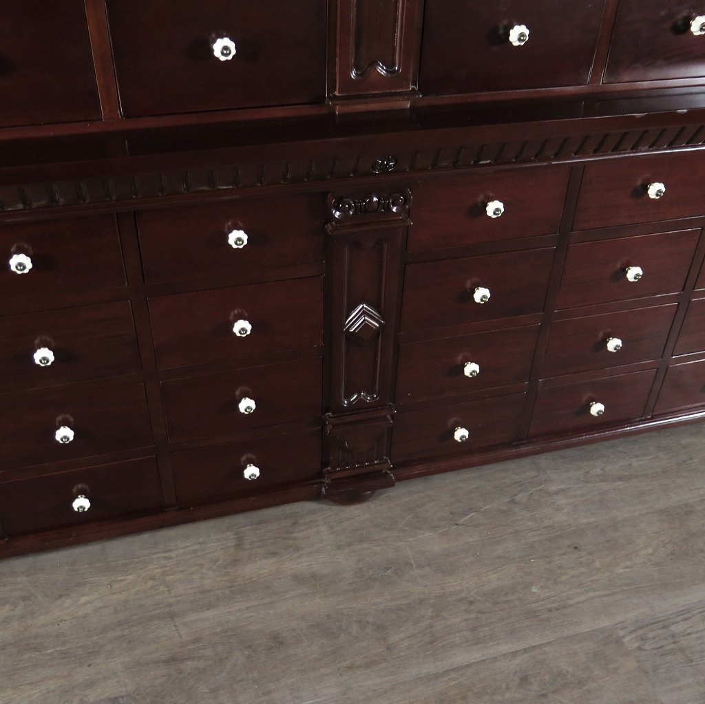 Apothekerschrank Ladenschrank Anna Mahagoni 2,50 m