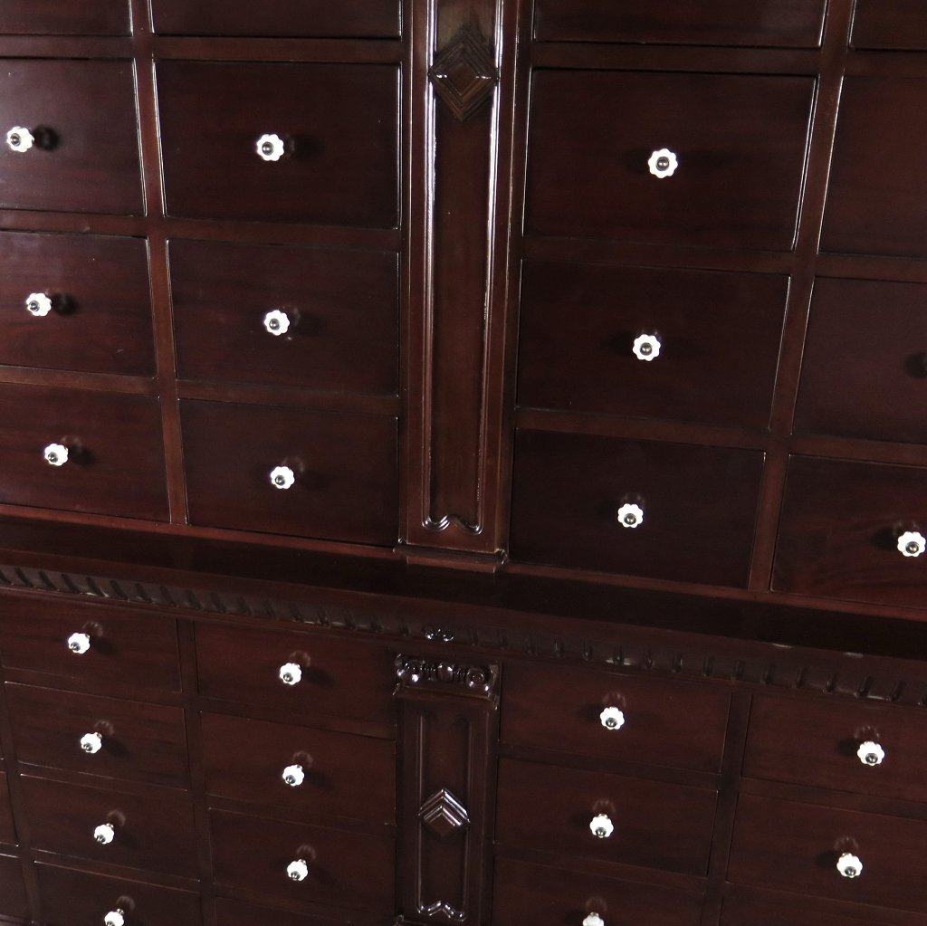 Apothekerschrank Ladenschrank Anna Mahagoni 2,50 m