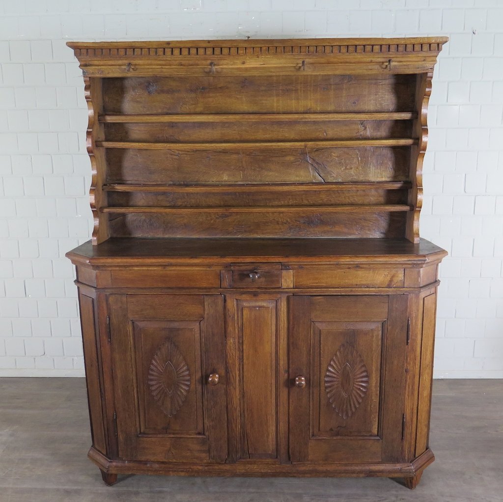 Tellerschrank Buffetschrank Barock 1700 Eiche