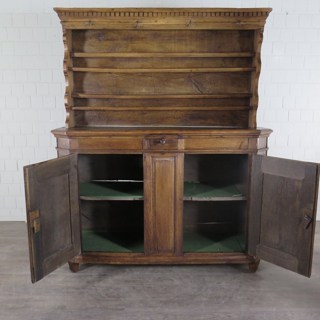 Tellerschrank Buffetschrank Barock 1700 Eiche