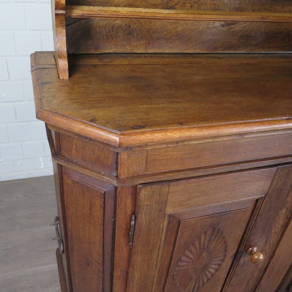 Tellerschrank Buffetschrank Barock 1700 Eiche