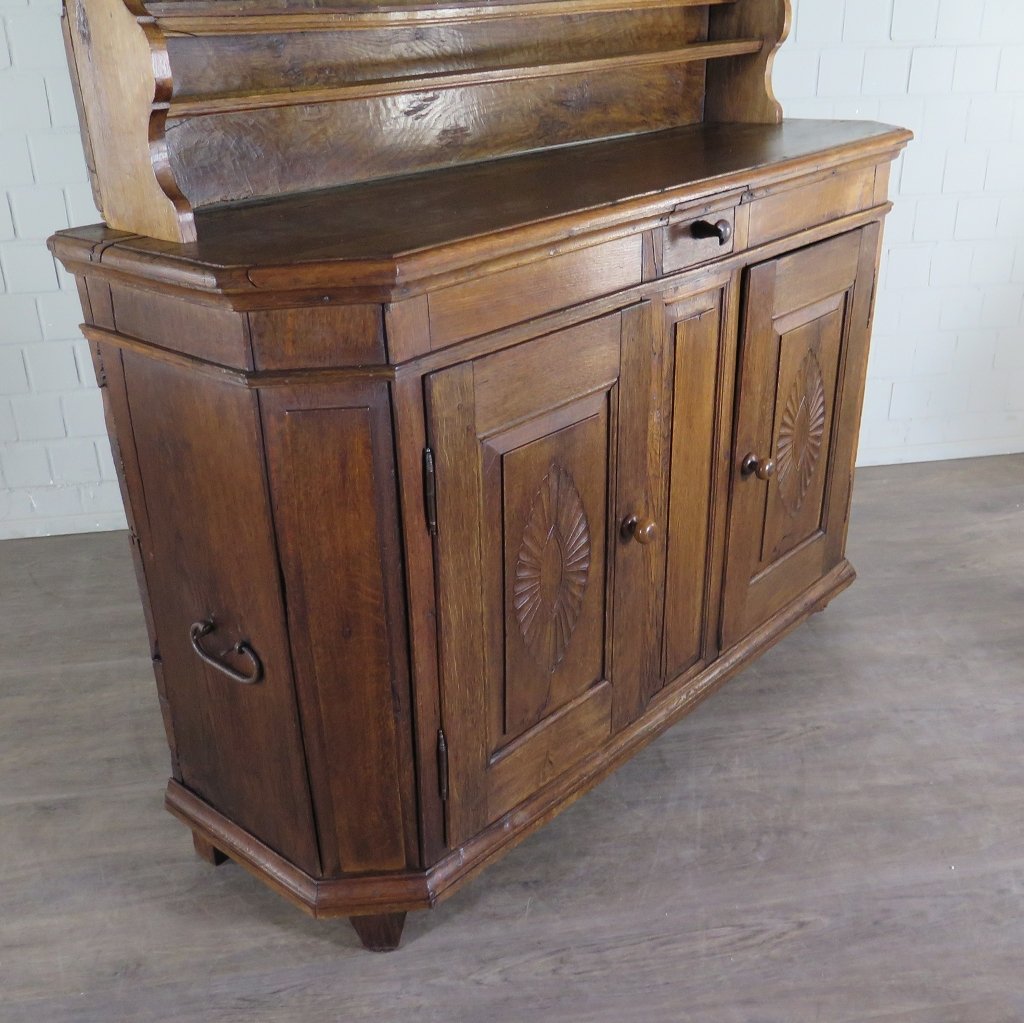 Tellerschrank Buffetschrank Barock 1700 Eiche
