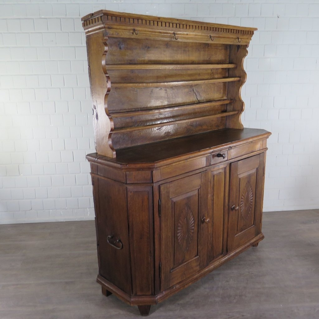 Tellerschrank Buffetschrank Barock 1700 Eiche       
