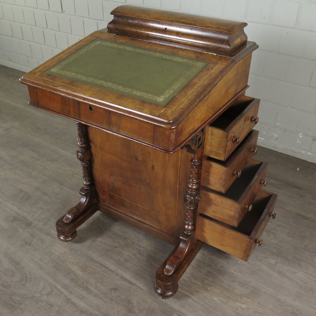 Schreibpult Schreibtisch Viktorianischer Stil 1880 Nussbaum