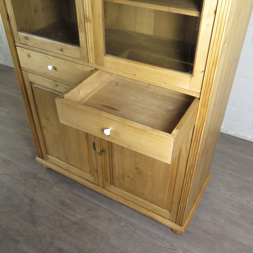 Vitrine Bücherschrank 1,18 m Kiefer
