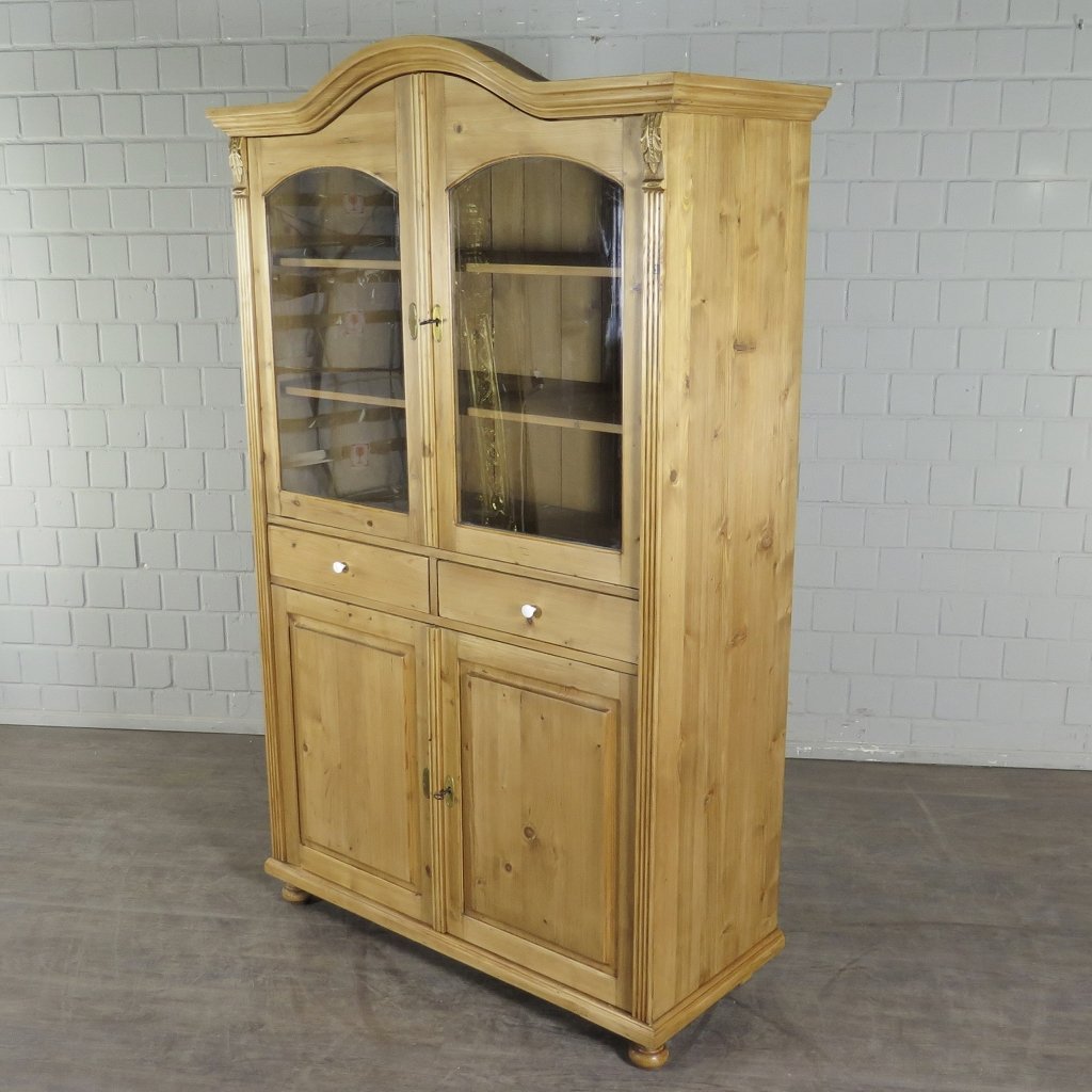 Vitrine Bücherschrank 1,18 m Kiefer