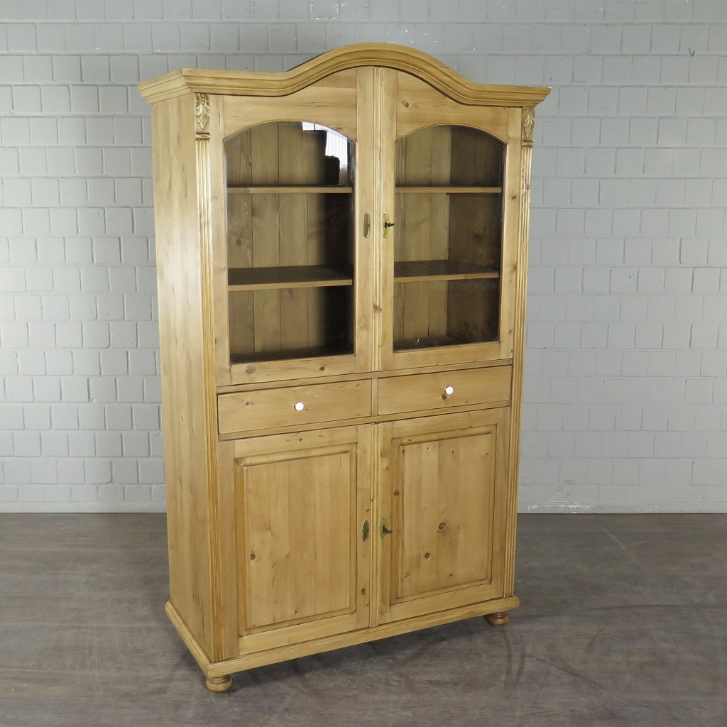 Vitrine Bücherschrank 1,18 m Kiefer  