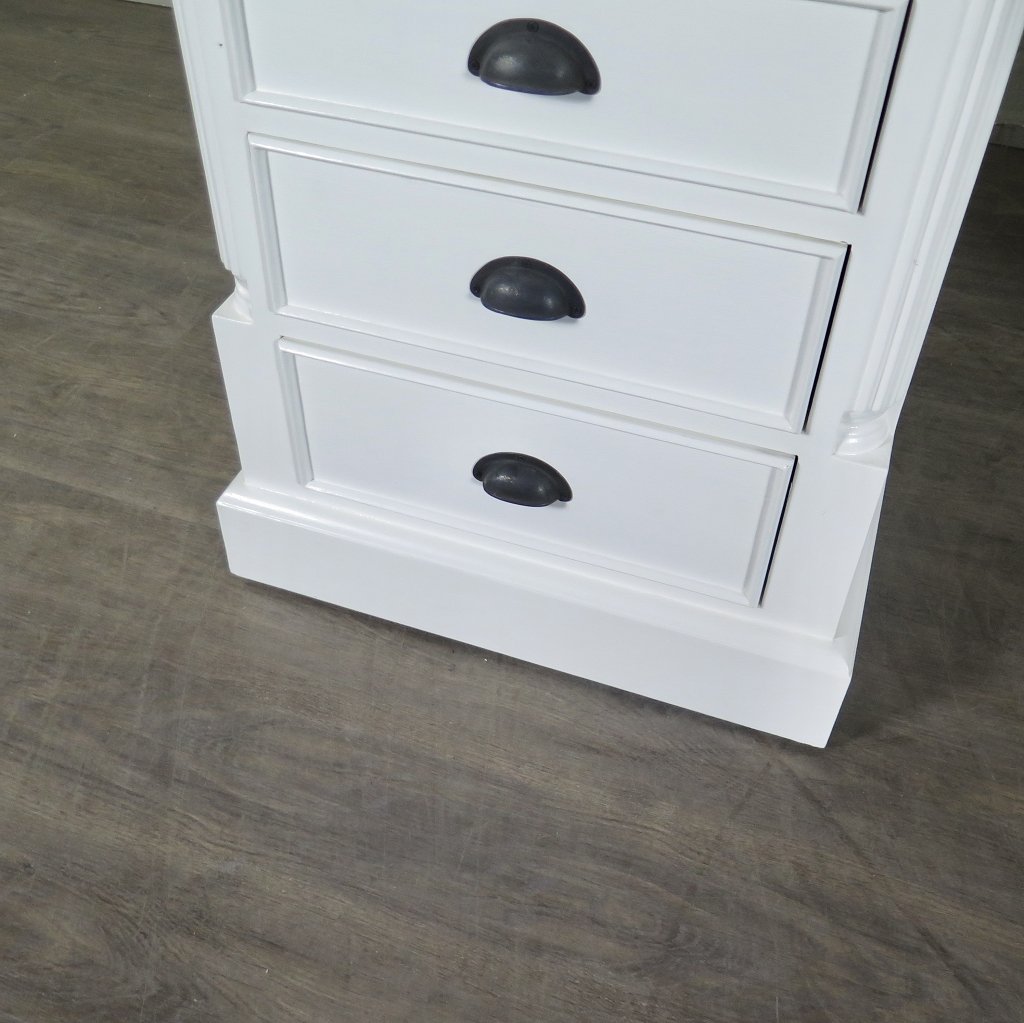 Schreibtisch Teakholz Weiß 1,80 m