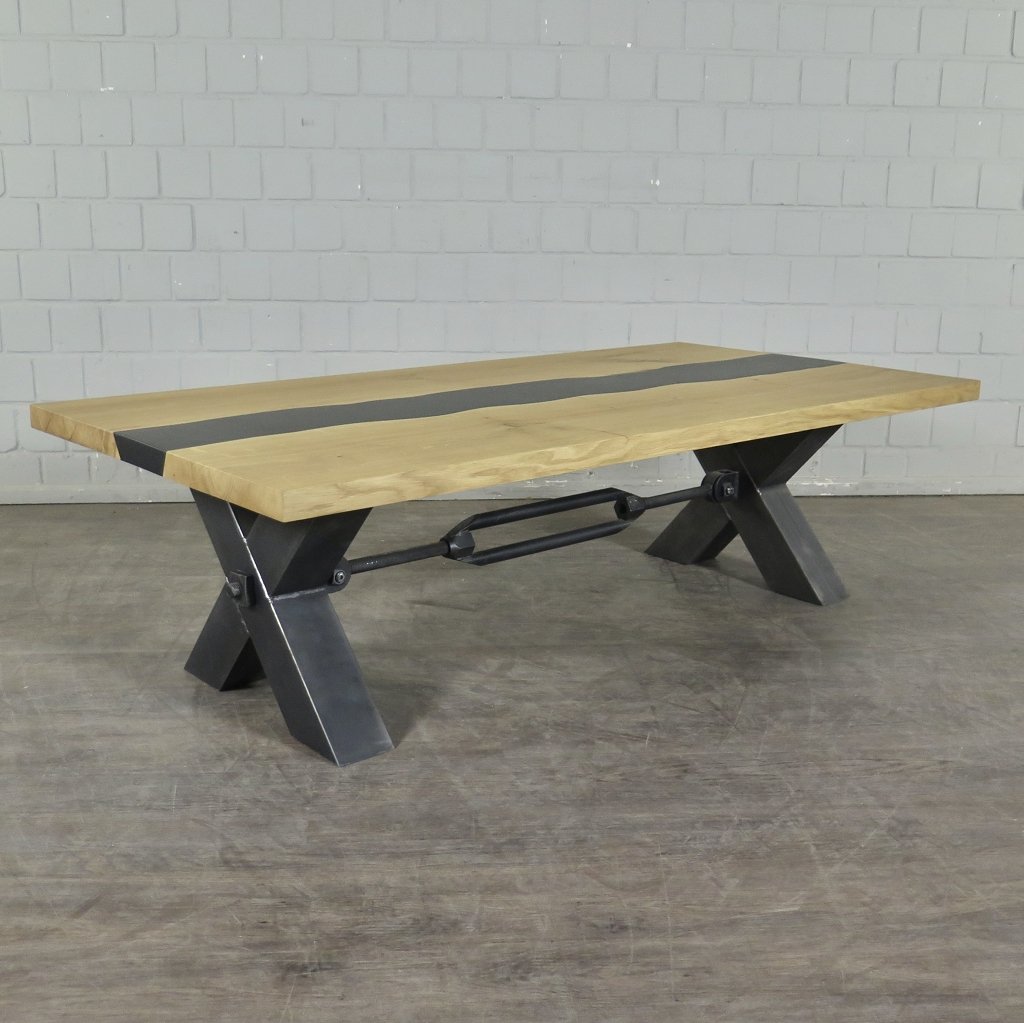 Couchtisch Wohnzimmertisch Eiche Epoxy 1,60 m x 0,80 m