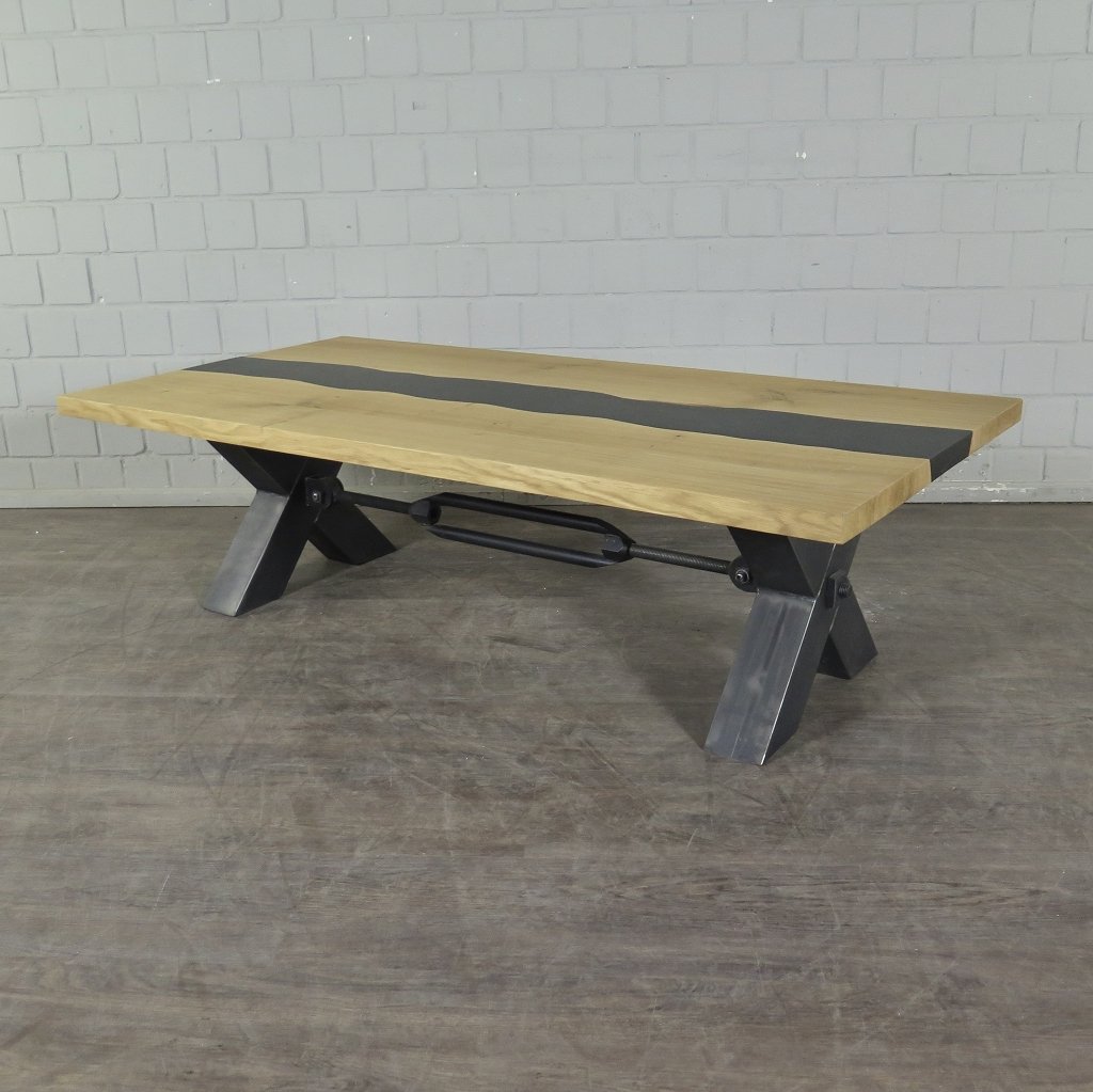 Couchtisch Wohnzimmertisch Eiche Epoxy 1,60 m x 0,80 m