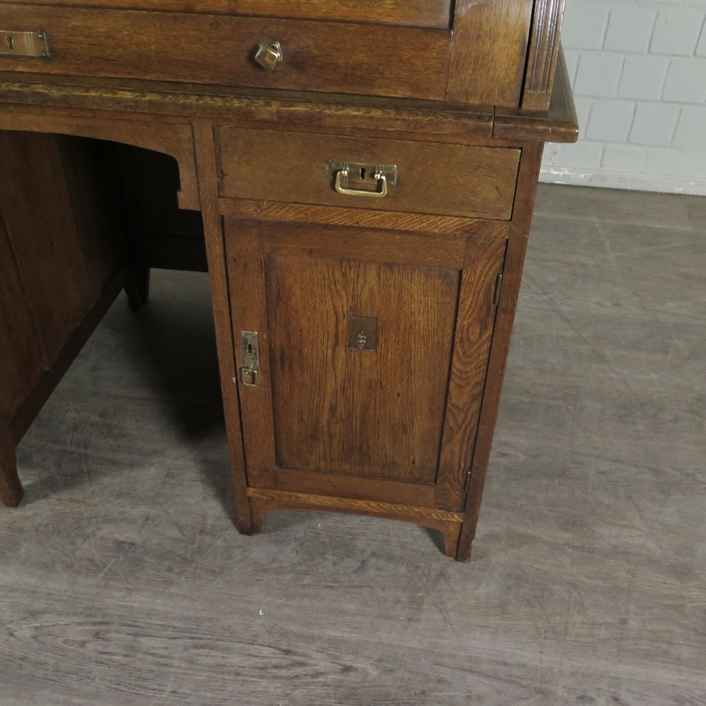 Schreibtisch mit Aufsatz Jugendstil 1910 Eiche