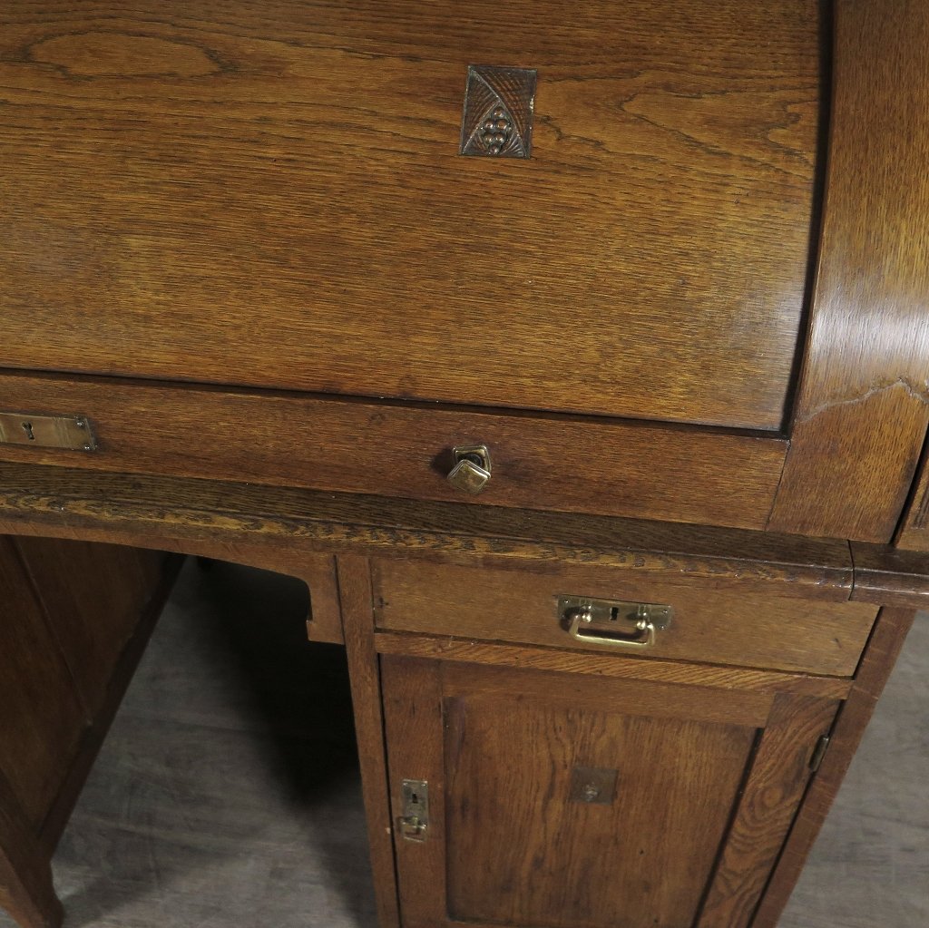 Schreibtisch mit Aufsatz Jugendstil 1910 Eiche