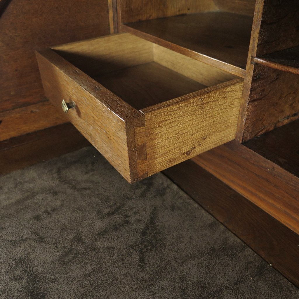 Schreibtisch mit Aufsatz Jugendstil 1910 Eiche