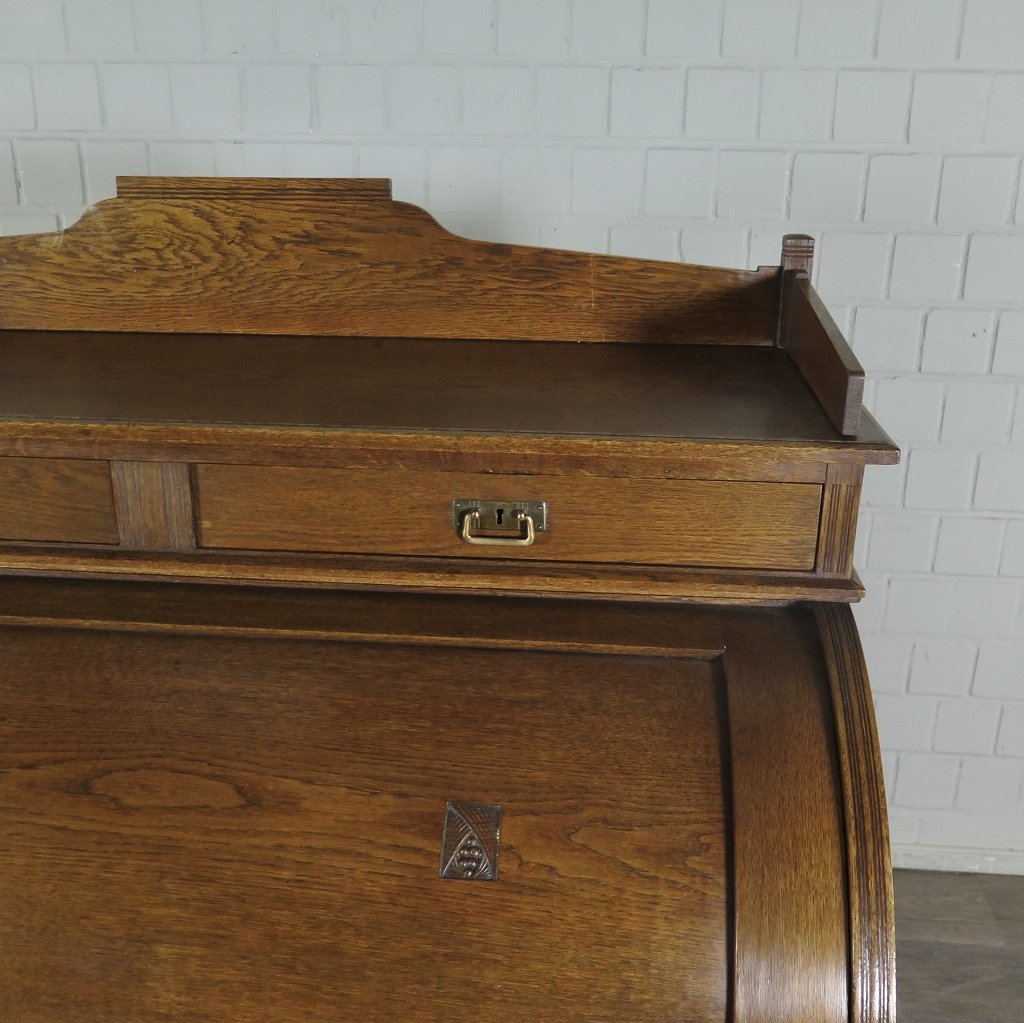 Schreibtisch mit Aufsatz Jugendstil 1910 Eiche