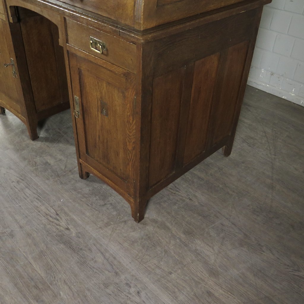 Schreibtisch mit Aufsatz Jugendstil 1910 Eiche