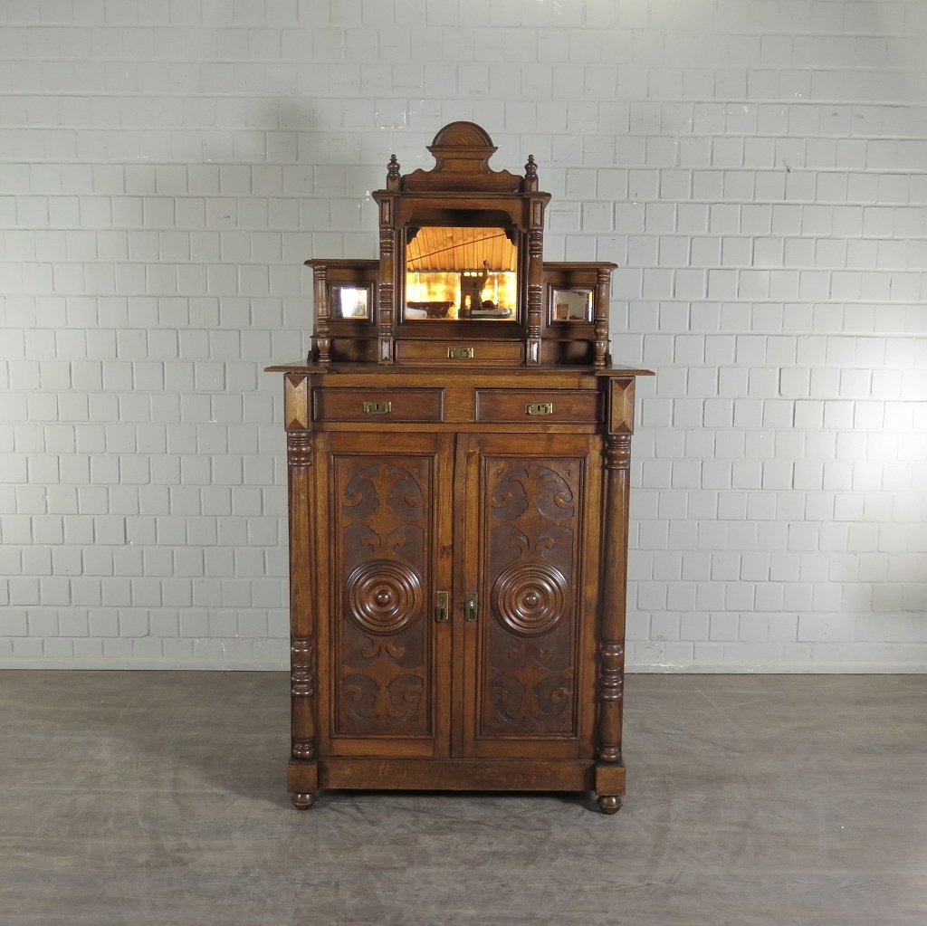 Vertiko mit Aufsatz Gründerzeit 1880 Eiche