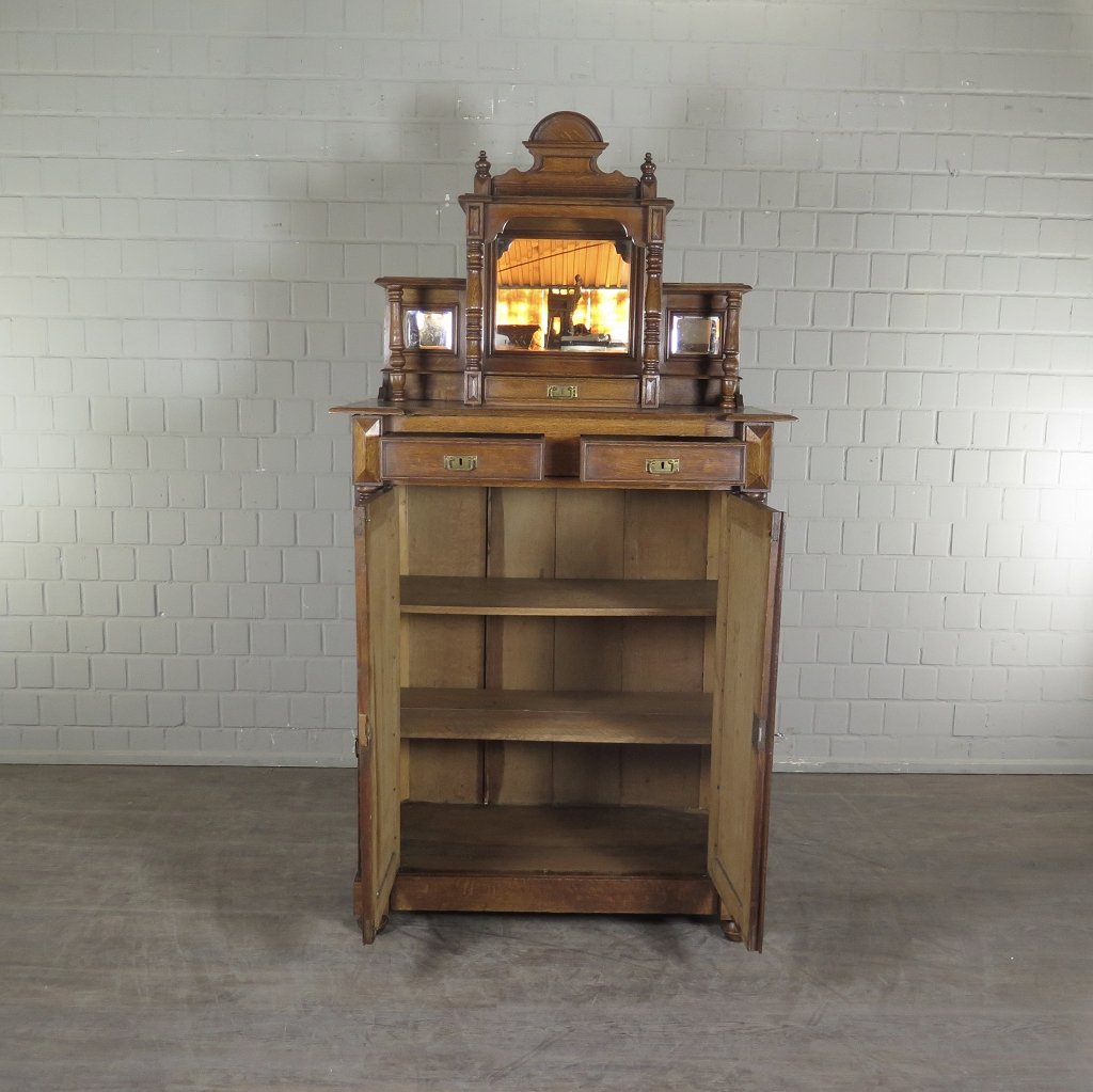 Vertiko mit Aufsatz Gründerzeit 1880 Eiche