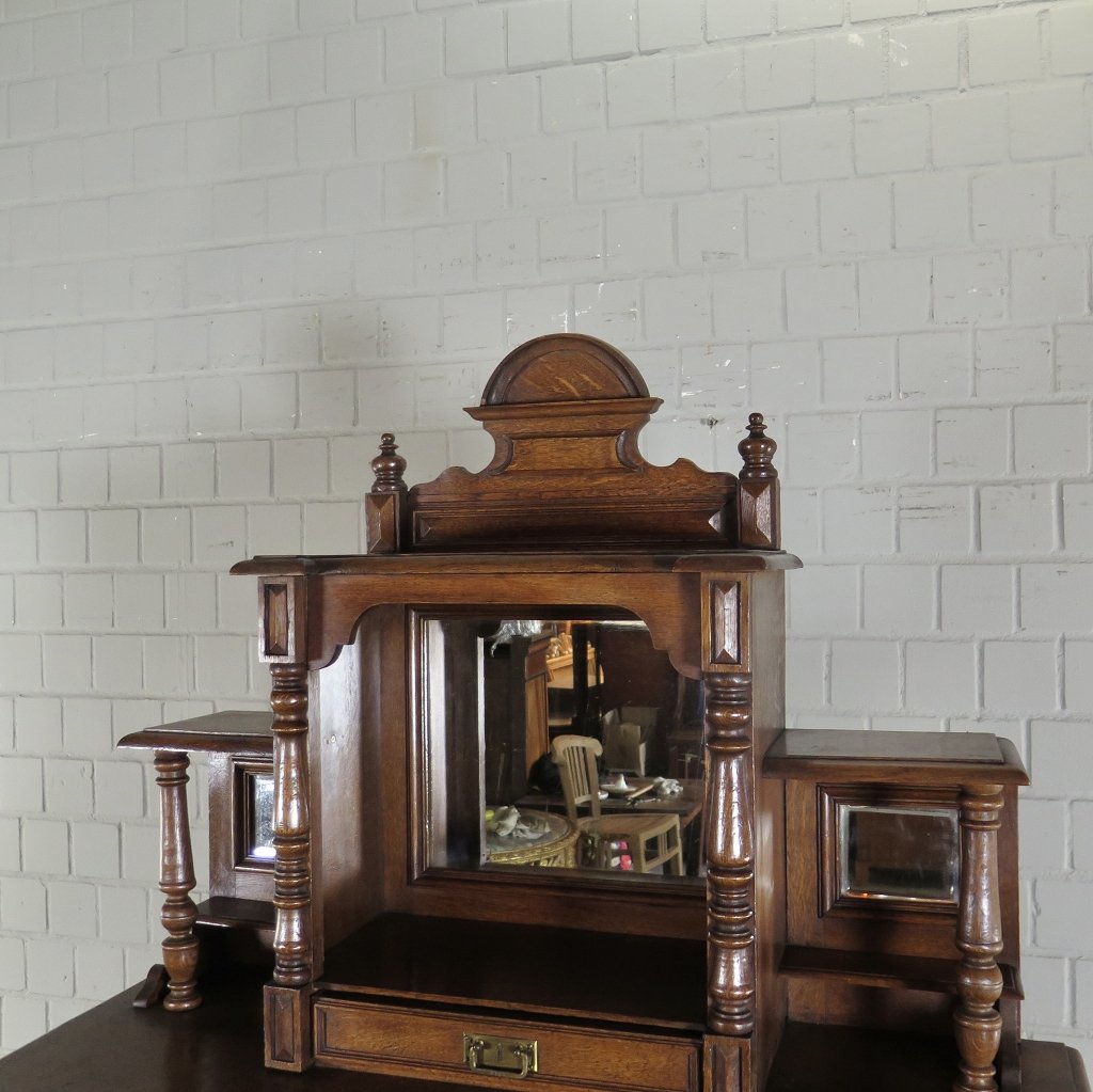 Vertiko mit Aufsatz Gründerzeit 1880 Eiche