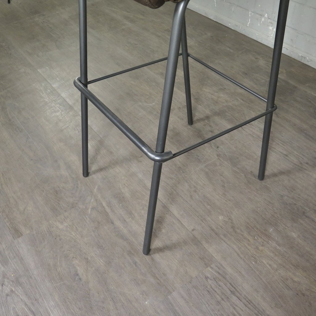 Barhocker Barstuhl Braun Leder