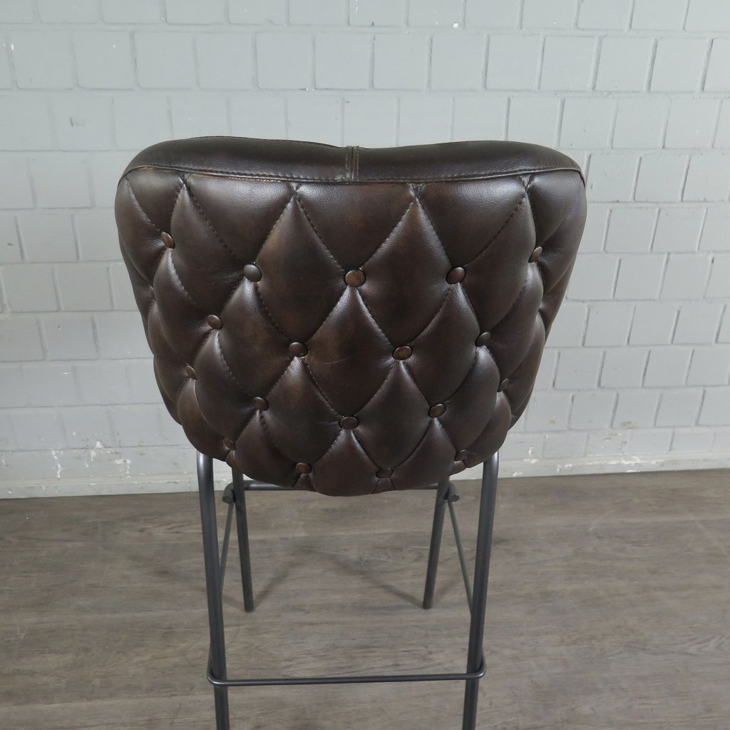 Barhocker Barstuhl Braun Leder