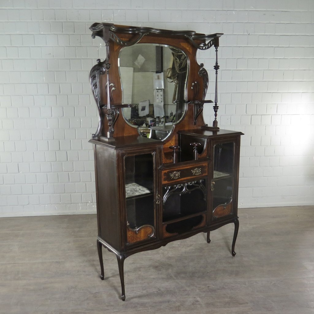 Schminktisch Waschtisch Jugendstil 1910 Nussbaum