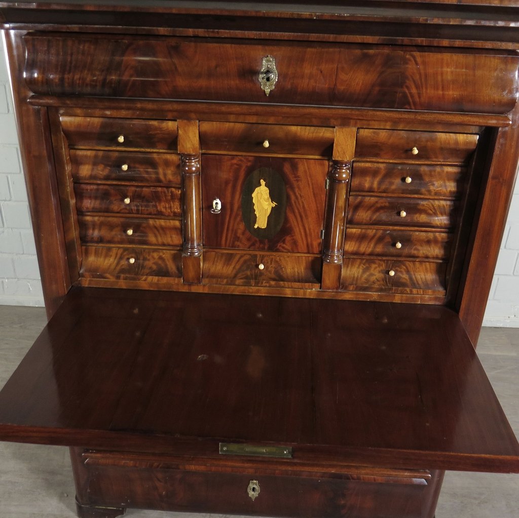 Sekretär Biedermeier 1850 Mahagoni