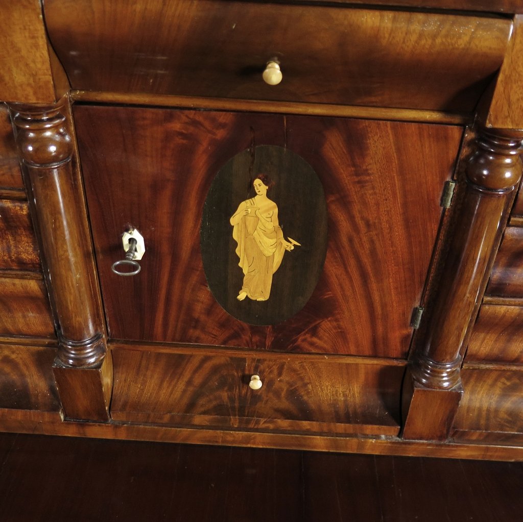 Sekretär Biedermeier 1850 Mahagoni
