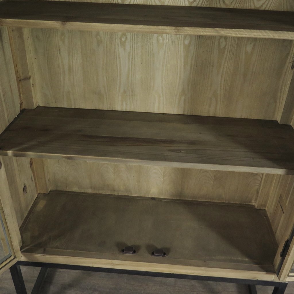 Vitrine Bücherschrank 1,13 m Kiefer