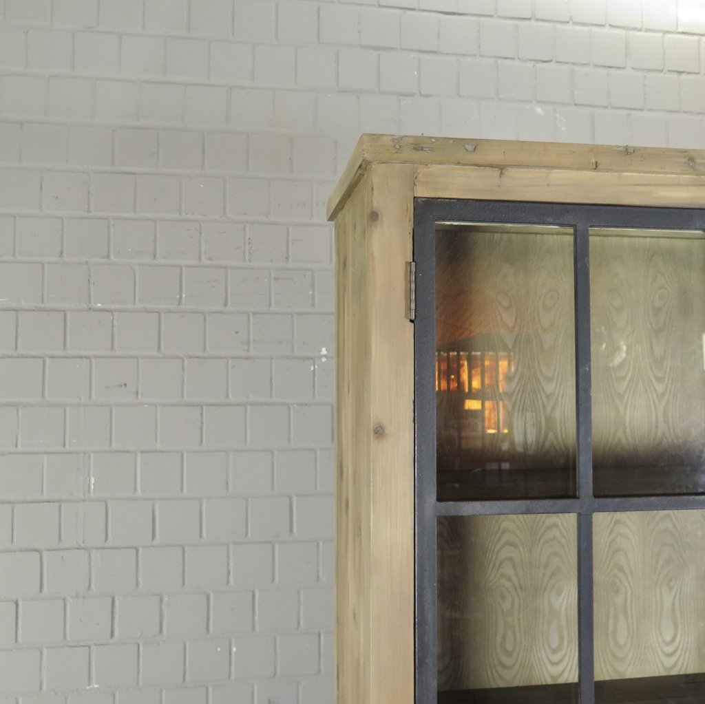 Vitrine Bücherschrank 1,13 m Kiefer