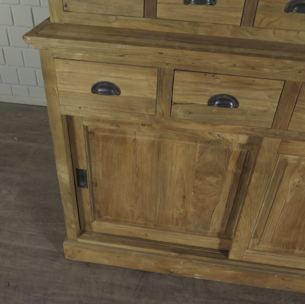 Vitrine Bücherschrank Teakholz 1,44 m