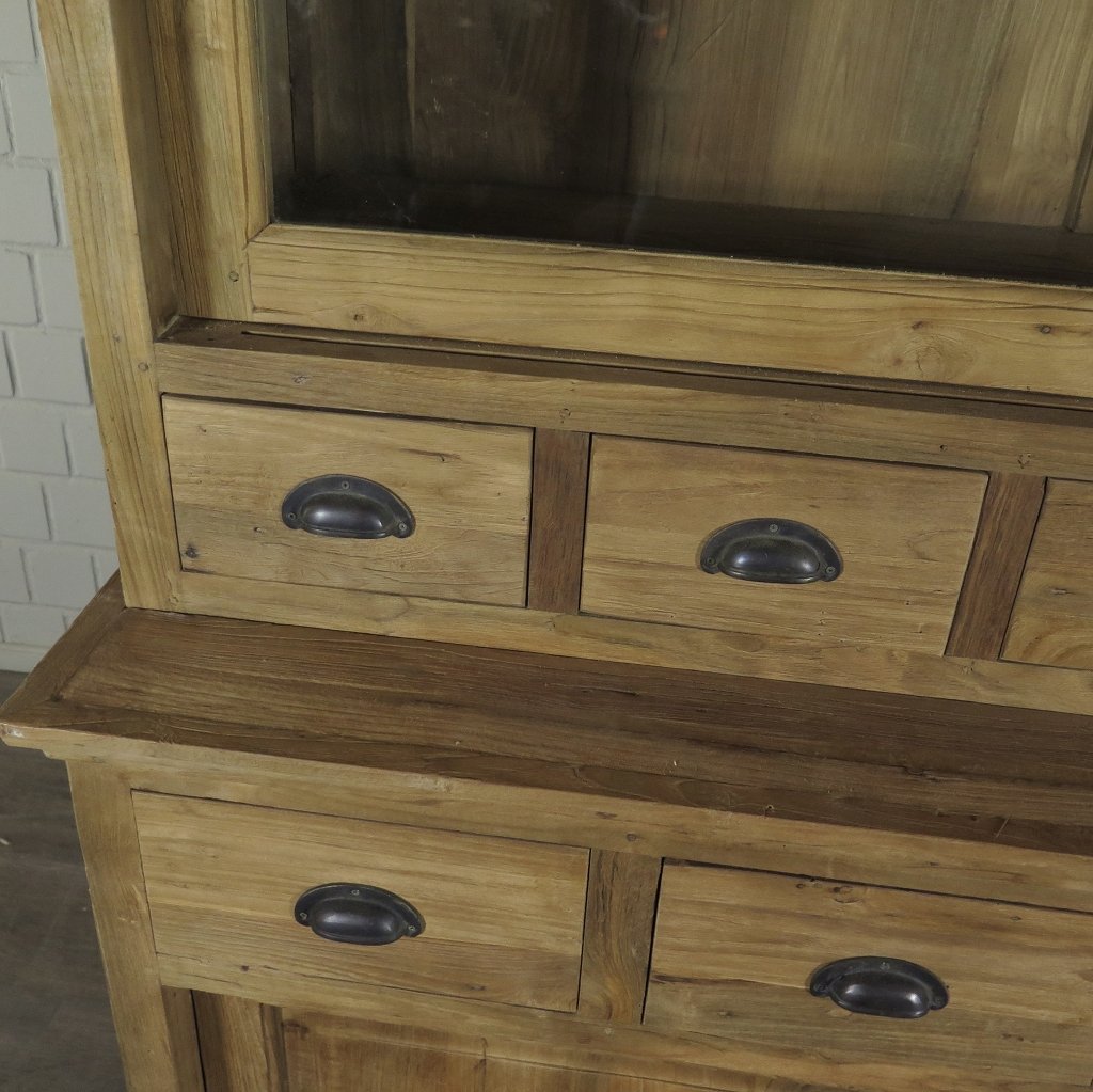 Vitrine Bücherschrank Teakholz 1,44 m