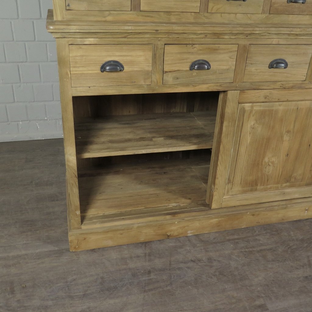 Vitrine Bücherschrank Teakholz 1,44 m