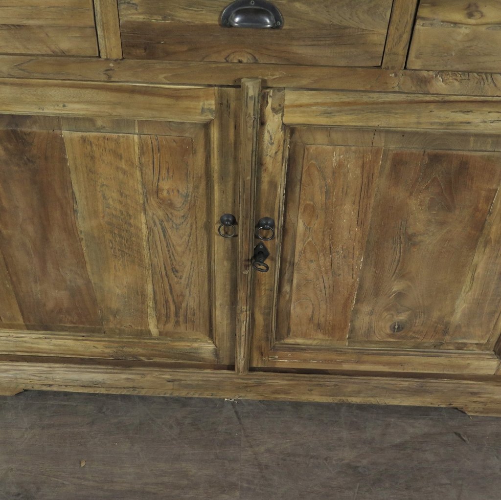 Vitrine Bücherschrank Teakholz 1,32 m