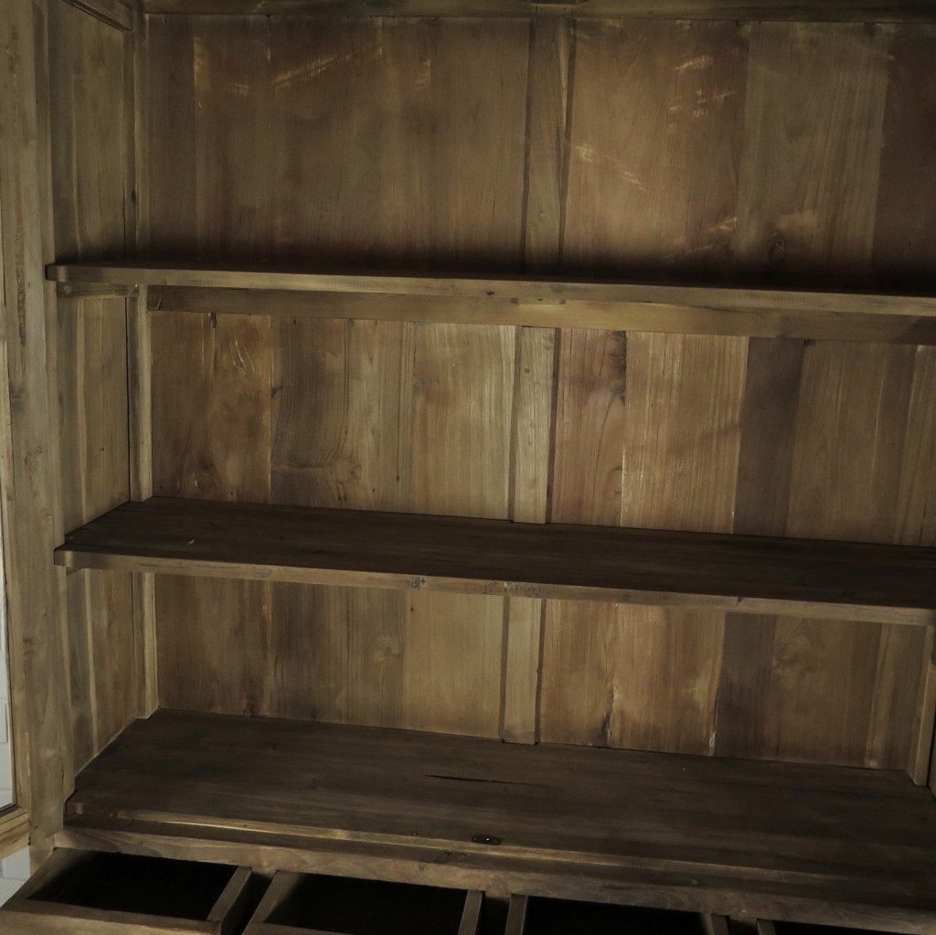 Vitrine Bücherschrank Teakholz 1,32 m