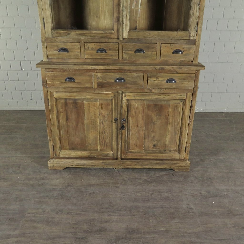 Vitrine Bücherschrank Teakholz 1,32 m