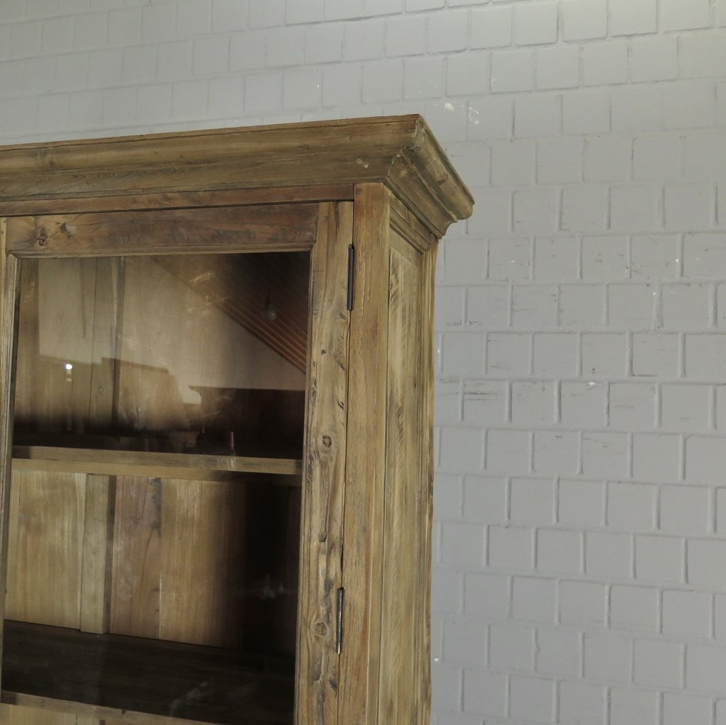 Vitrine Bücherschrank Teakholz 1,32 m
