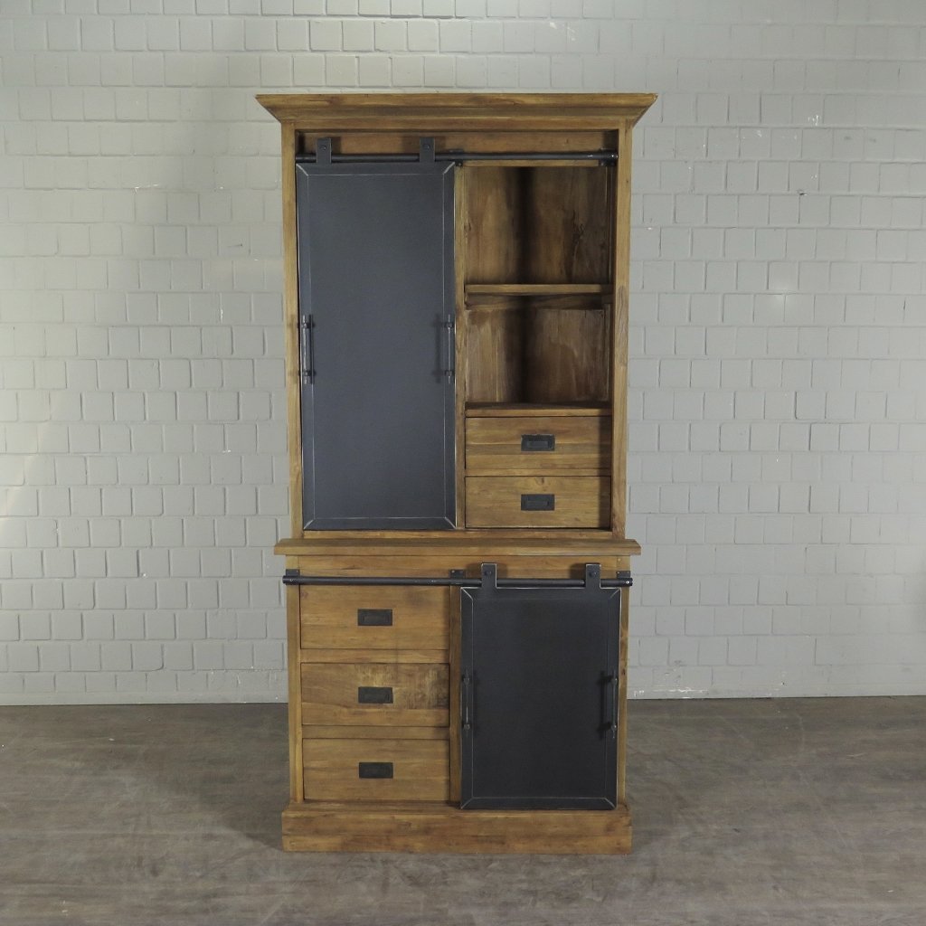 Schrank Bücherschrank Teakholz 1,12 m