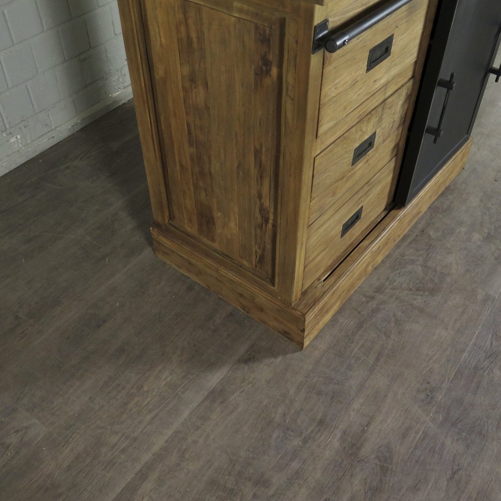 Schrank Bücherschrank Teakholz 1,12 m